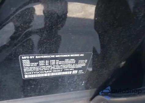 2021 BMW X3 xDrive30I from USA, damaged, VIN 5UXTY5C07M9E39357